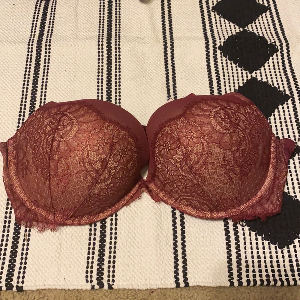 Victoria Secret Maroon Lace Bra